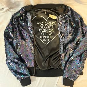 Victoria Secret 2014 Fashion Show RARE Mermaid Sequin Bomber